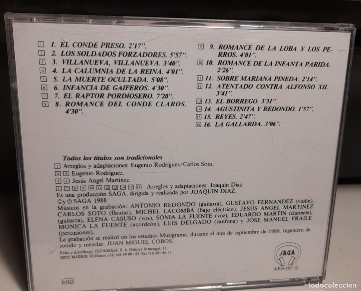 CDs de m&uacute;sica: CD JOAQUIN DIAZ : ROMANCES ( 16 CANCIONES ) - Foto 3