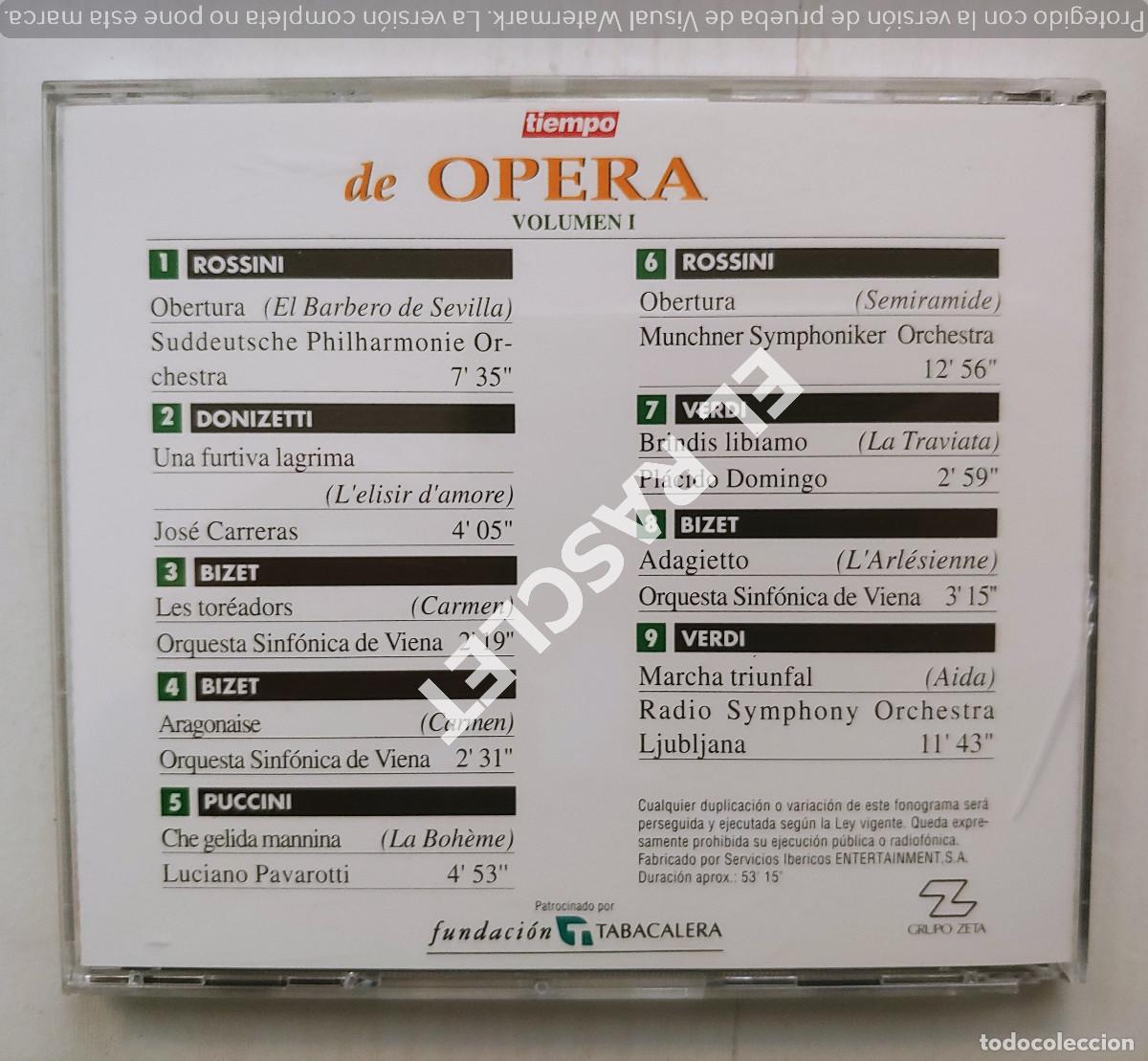 CDs de m&uacute;sica: CD TIEMPO DE OPERA N&ordm; 1 - Foto 3