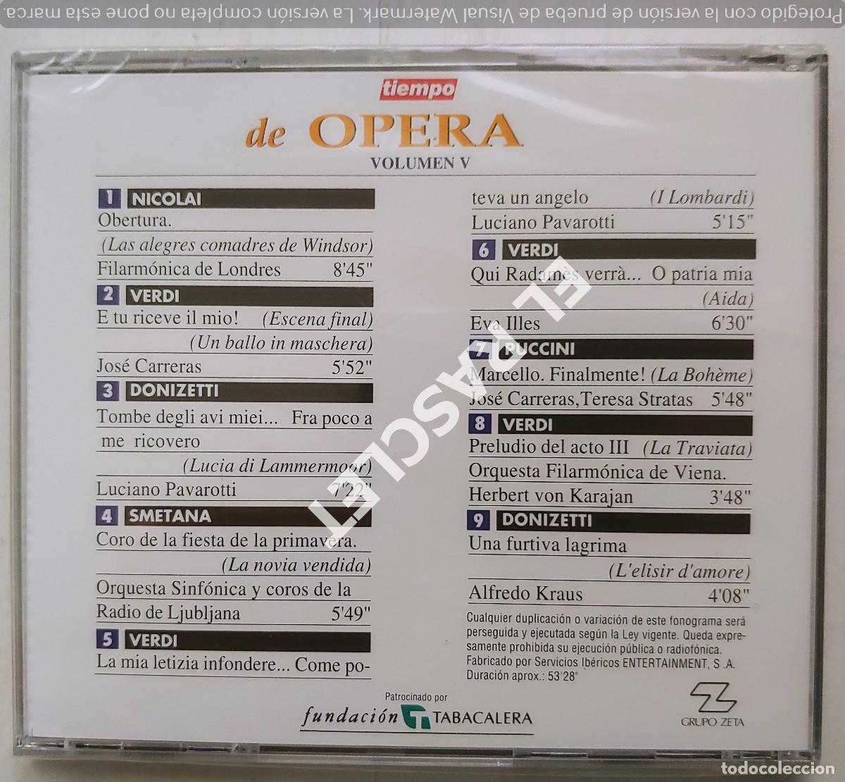 CDs de m&uacute;sica: CD TIEMPO DE OPERA N&ordm; 5 - Foto 2