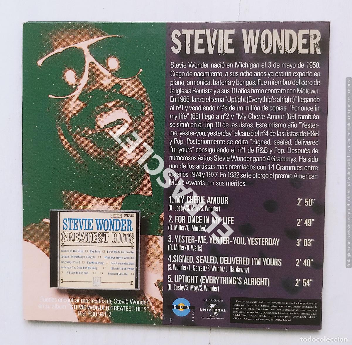 CDs de m&uacute;sica: CD GRANDES MITOS - STEVE WONDER - Foto 2