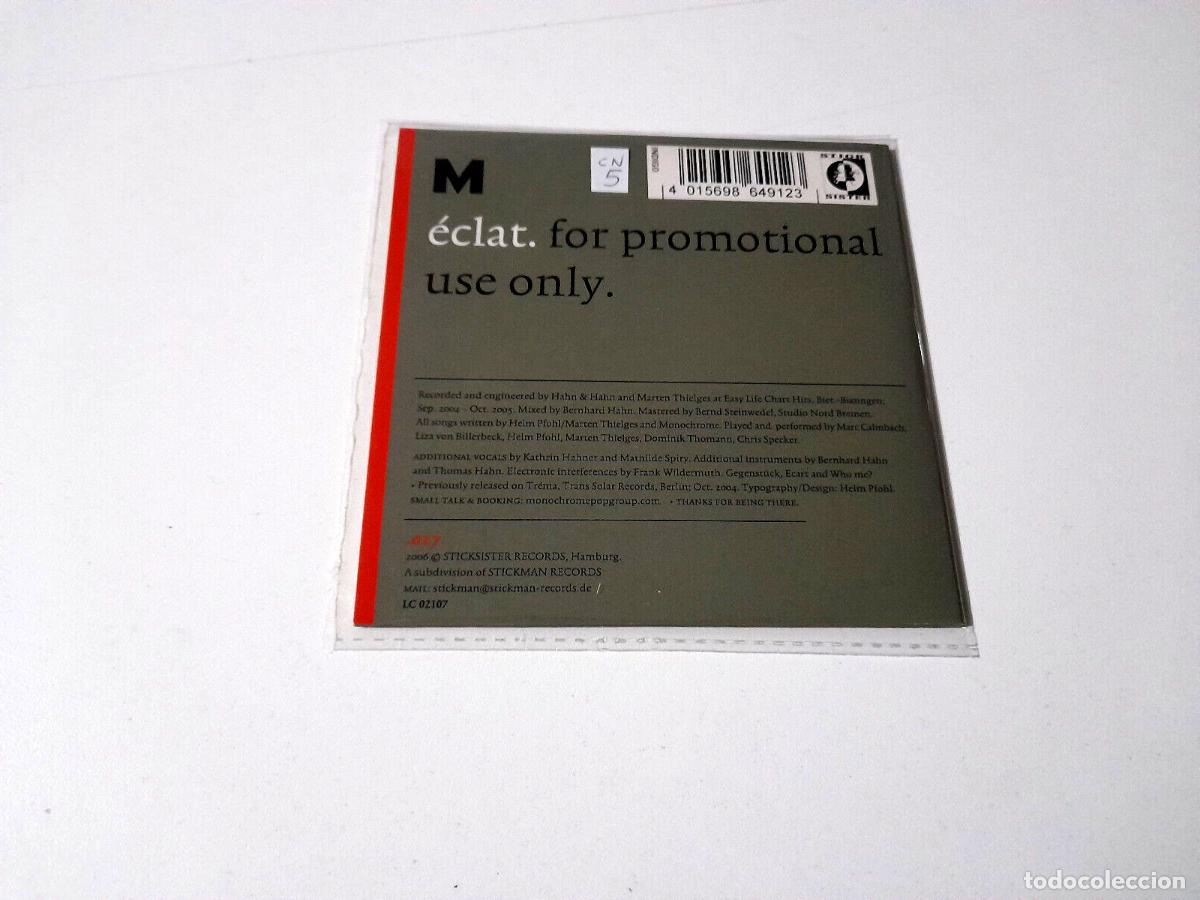 CDs de m&uacute;sica: MONOCHROME &rdquo;ECLAT&rdquo; CD 12 TRACKS CARDBOARD COMO NUEVO - Foto 2