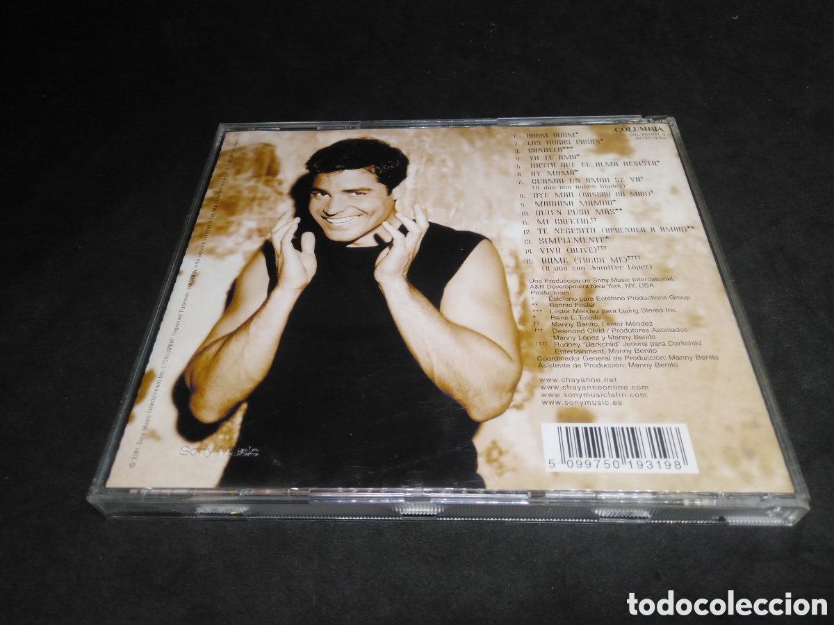 CDs de m&uacute;sica: CHAYANNE - SIMPLEMENTE - CD - 2001 - DISCO VERIFICADO - Foto 2