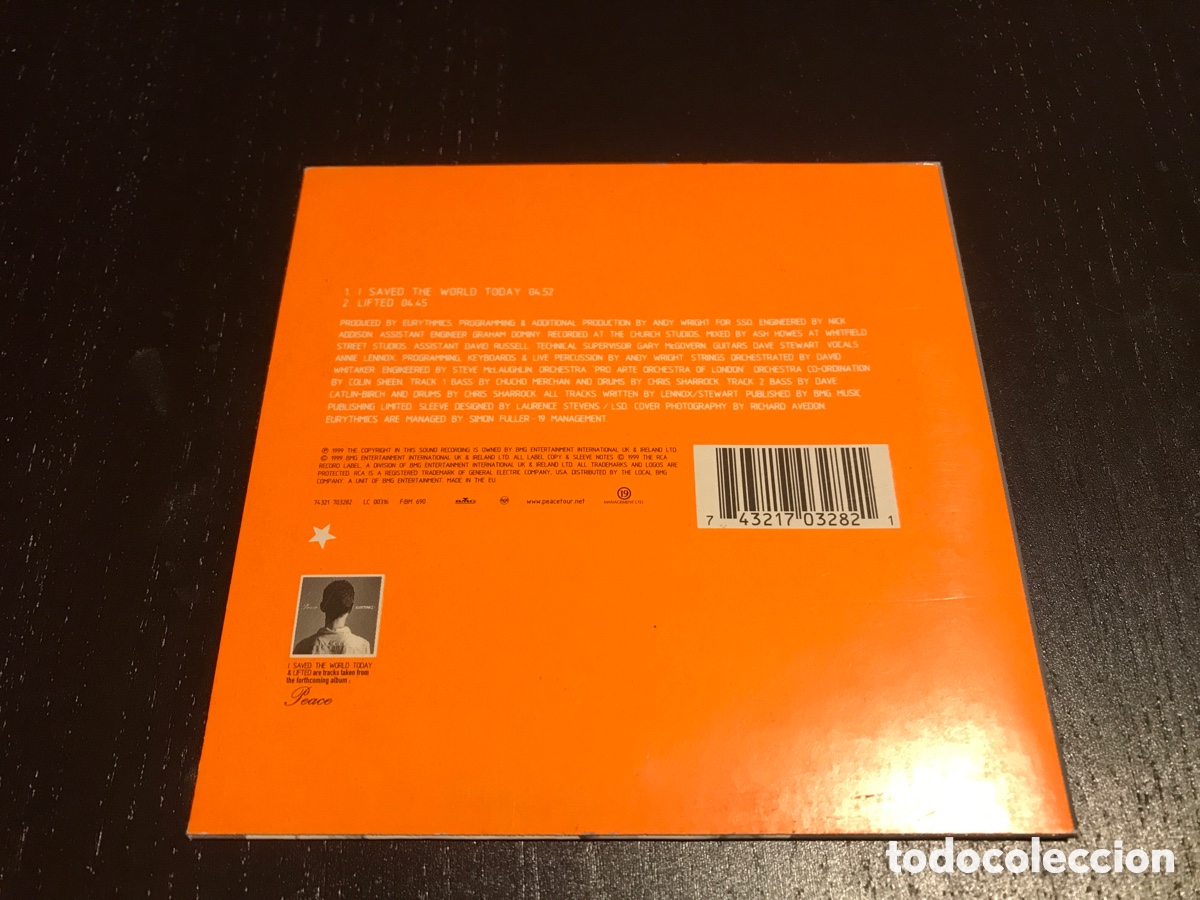 CDs de m&uacute;sica: CD Single Eurythmics I Saved The World Today - Foto 2