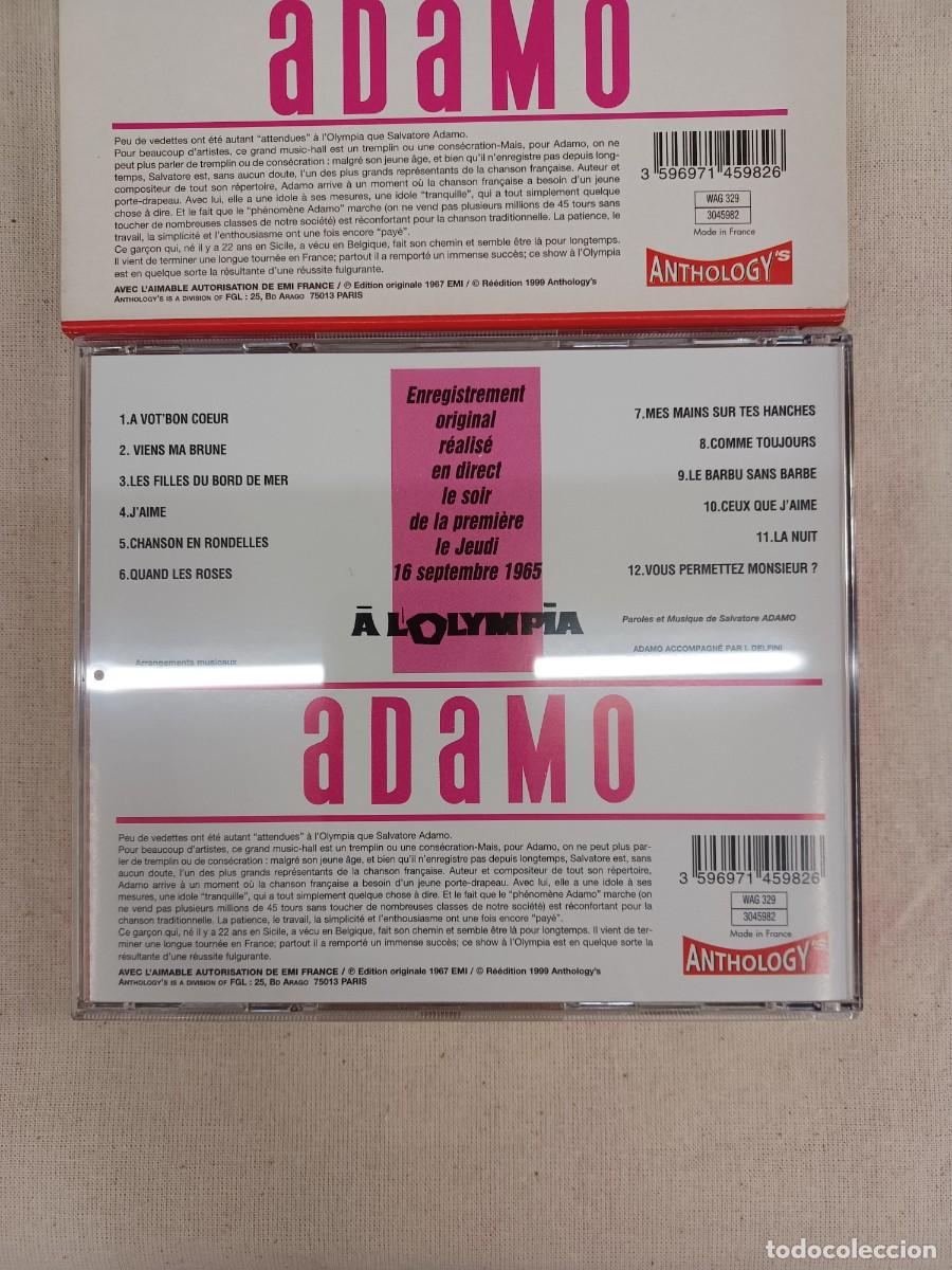 CDs de m&uacute;sica: ADAMO A OLYMPIA CD - Foto 2