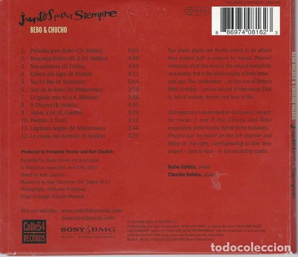 CDs de m&uacute;sica: Bebo & Chucho &ndash; Juntos Para Siempre - Foto 2