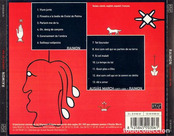 CDs de m&uacute;sica: Raimon &ndash; Can&ccedil;ons De Mai - Foto 2