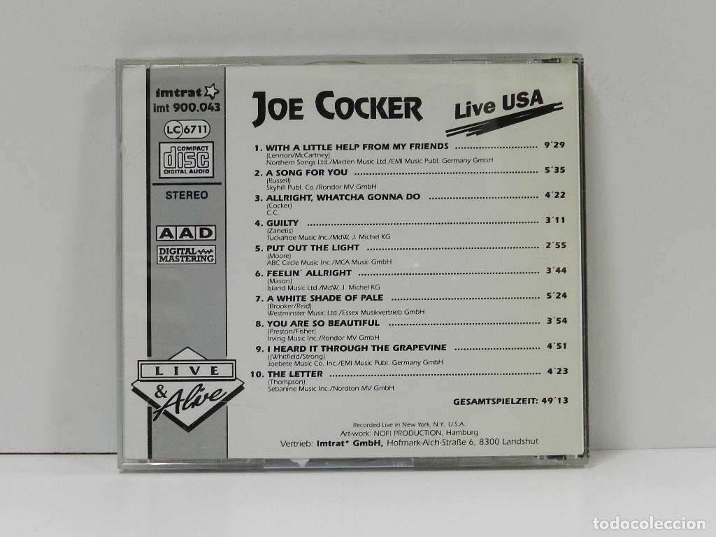CDs de m&uacute;sica: DISCO CD. Joe Cocker &ndash; Live USA. COMPACT DISC. - Foto 2
