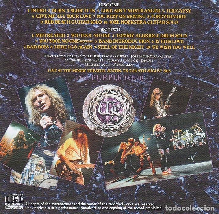 CDs de m&uacute;sica: 2 CDs - WHITESNAKE - Live in Austin 2015 - Foto 2