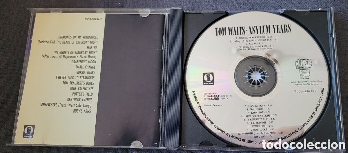 CDs de m&uacute;sica: Tom Waits CD Asylum years 1980 wea - Foto 2