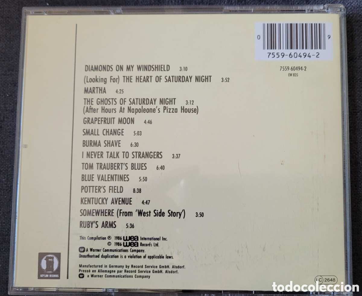 CDs de m&uacute;sica: Tom Waits CD Asylum years 1980 wea - Foto 5