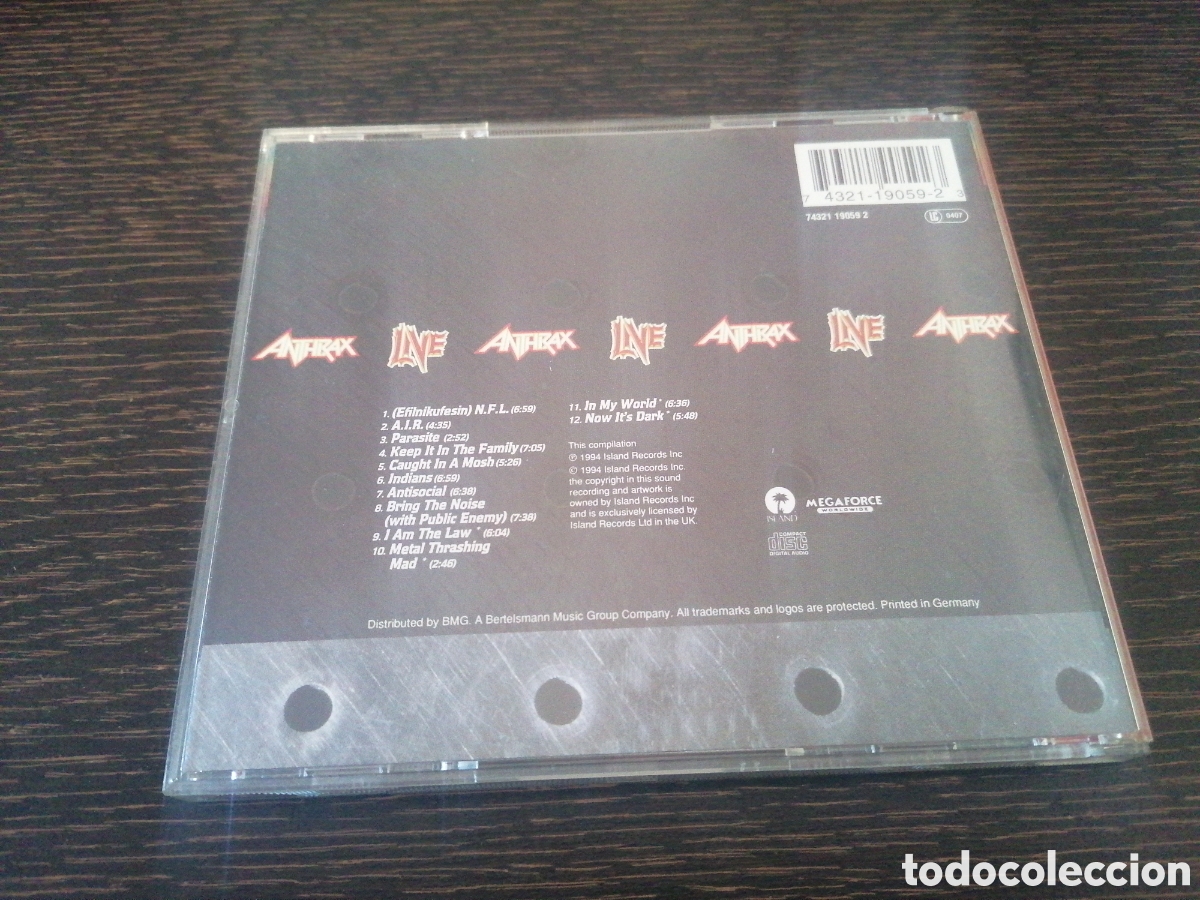 CDs de m&uacute;sica: Anthrax - Live the island years CD - Foto 2