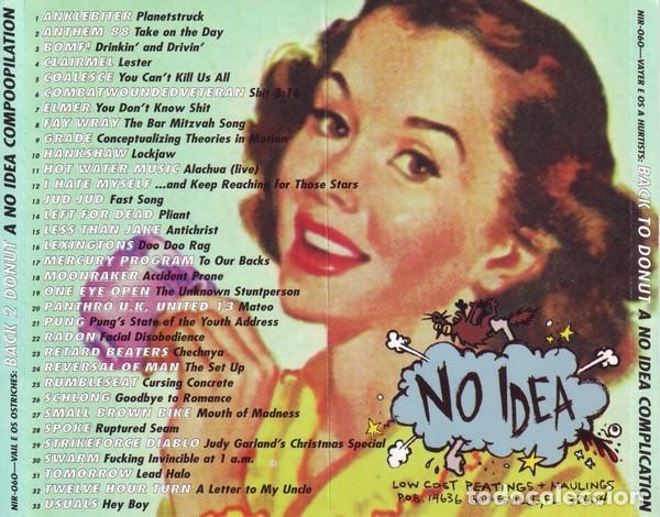 CDs de m&uacute;sica: Various &ndash; Back To Donut! (A No Idea Compilation) - Foto 2