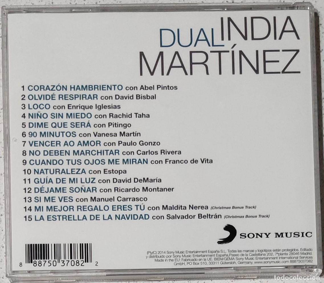 CDs de m&uacute;sica: INDIA MARTINEZ - DUAL (CD) 2014 - 15 TEMAS - Foto 3