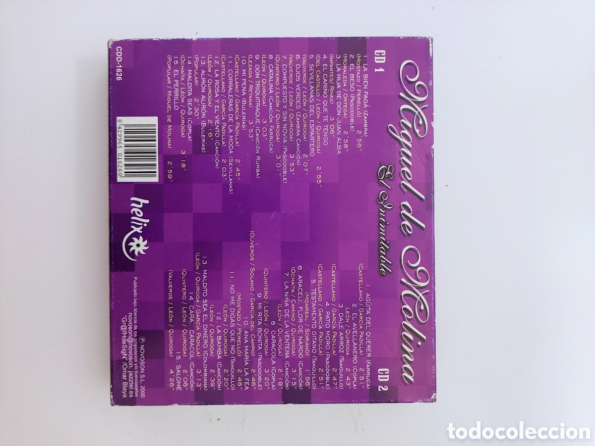 CDs de m&uacute;sica: Miguel d&eacute; Molina el inimitable 2cd - Foto 2