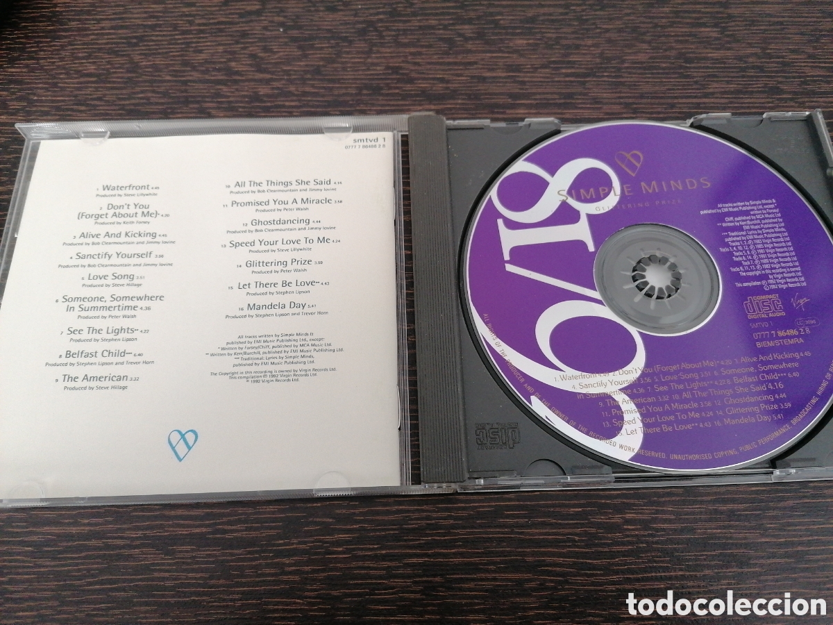 CDs de m&uacute;sica: Simple Minds - Glittering Prize CD - Foto 3