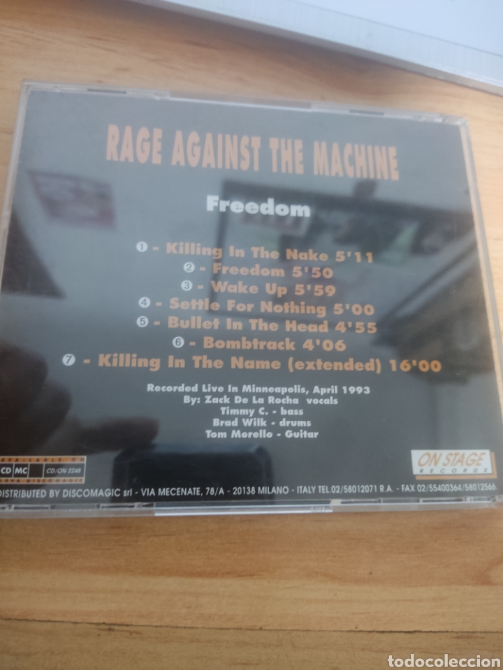 CDs de m&uacute;sica: RAGE AGAINST THE MACHINE CD &rdquo;Freedom&rdquo; - Foto 2