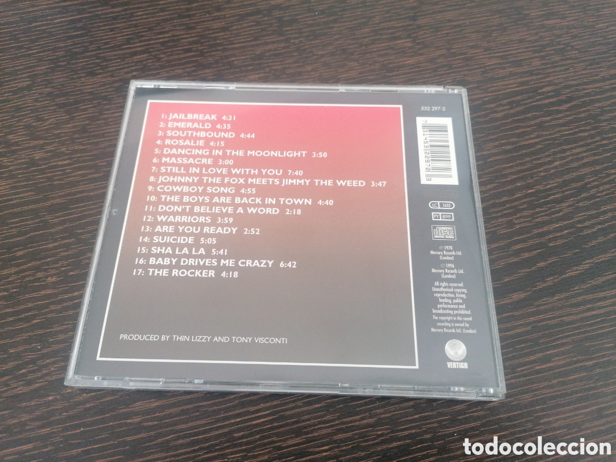 CDs de m&uacute;sica: Thin Lizzy - Live and Dangerous CD - Foto 2