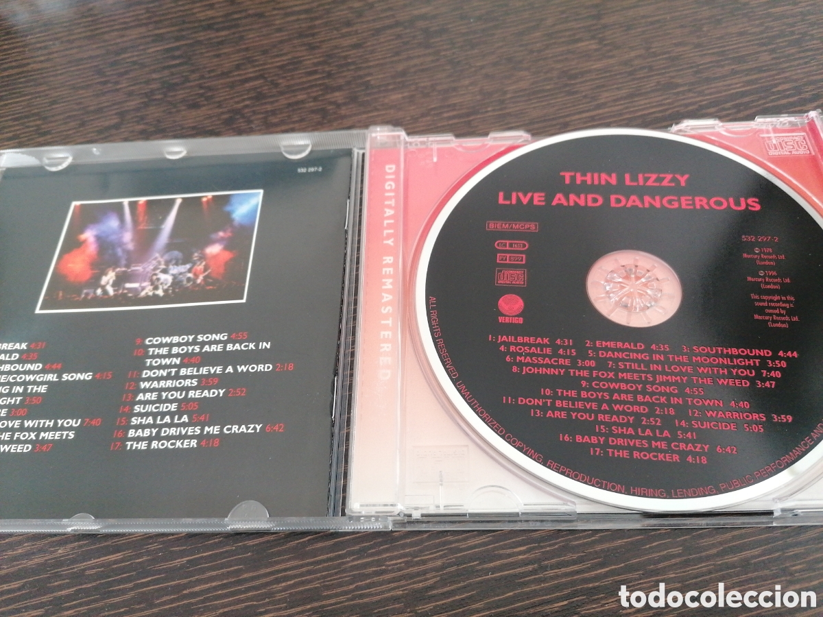 CDs de m&uacute;sica: Thin Lizzy - Live and Dangerous CD - Foto 3