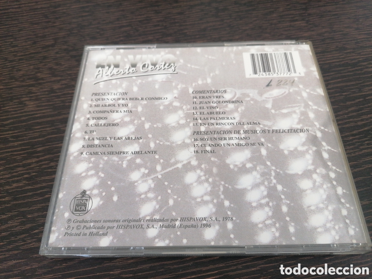 CDs de m&uacute;sica: Alberto Cortez - En Vivo CD - Foto 2