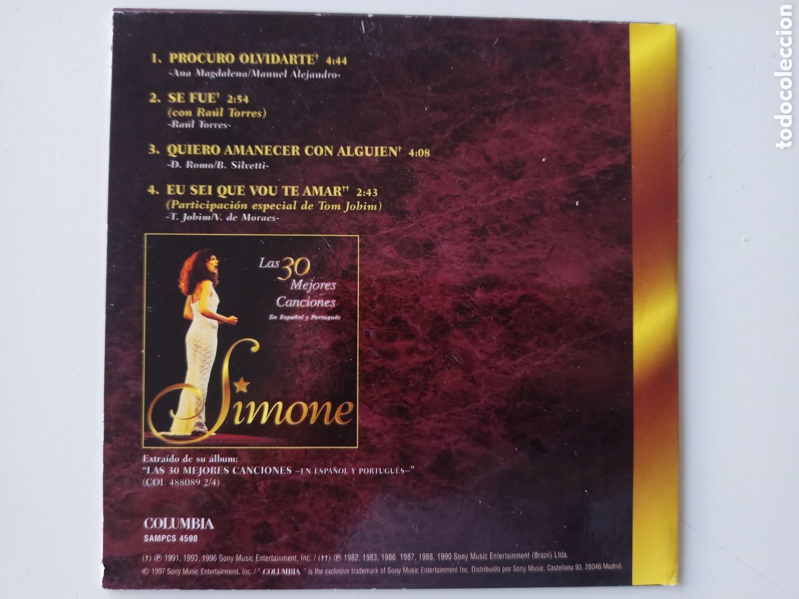 CDs de m&uacute;sica: Simone - Procuro olvidarte (cd single) - Foto 2