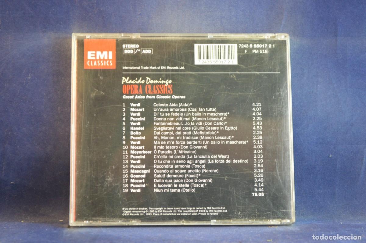CDs de m&uacute;sica: PLACIDO DOMINGO &ndash; OPERA CLASSICS - CD - Foto 2