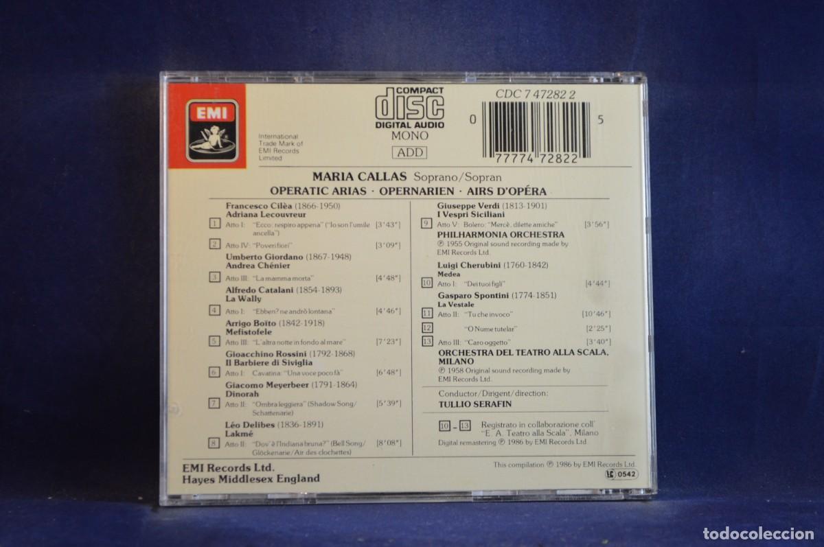 CDs de m&uacute;sica: MARIA CALLAS &ndash; OPERA ARIAS - CD - Foto 2