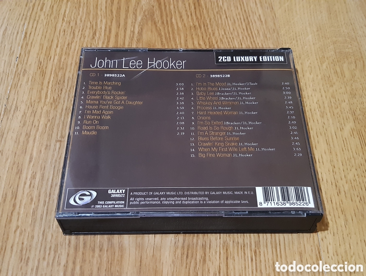 CDs de m&uacute;sica: John Lee Hooker doble cd galaxy records 2003 - Foto 5