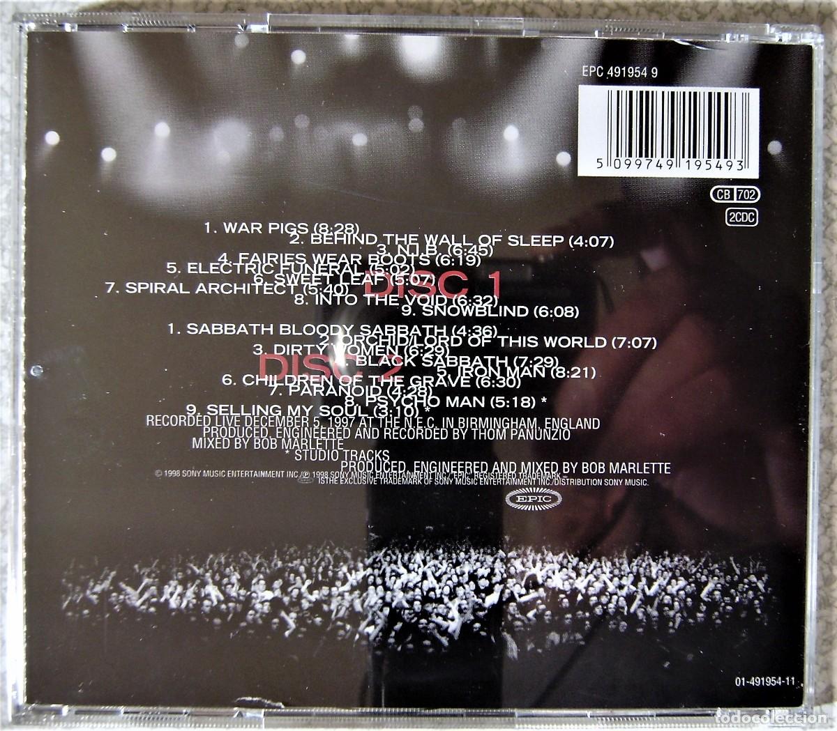 CDs de m&uacute;sica: BLACK SABBATH.REUNION..DOBLE CD - Foto 2