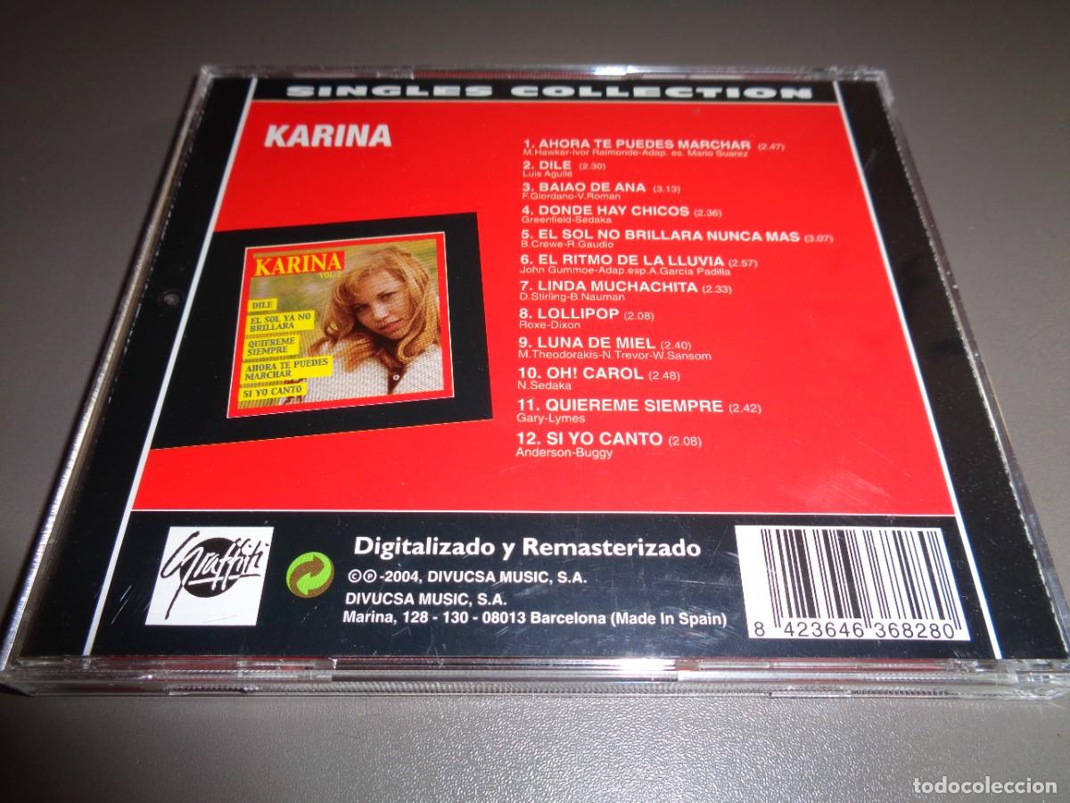 CDs de m&uacute;sica: KARINA / SINGLES COLLECTION / VOL.1 & 2 / 2 CD - Foto 5