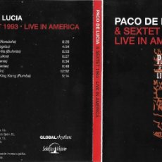 CDs de Música: PACO DE LUCÍA & SEXTET 1993 - LIVE IN AMÉRICA. Lote 391011164