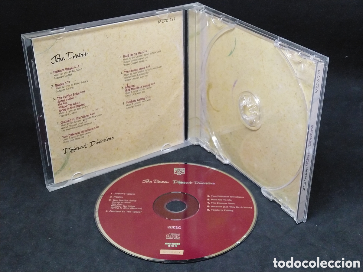 CDs de m&uacute;sica: JOHN DENVER - DIFFERENT DIRECTIONS - 1991 - CD - DISCO VERIFICADO - Foto 3