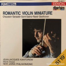 CDs de Música: NEW JAPAN PHILHARMONIC – ROMANTIC VIOLIN MINIATURE. Lote 391061879