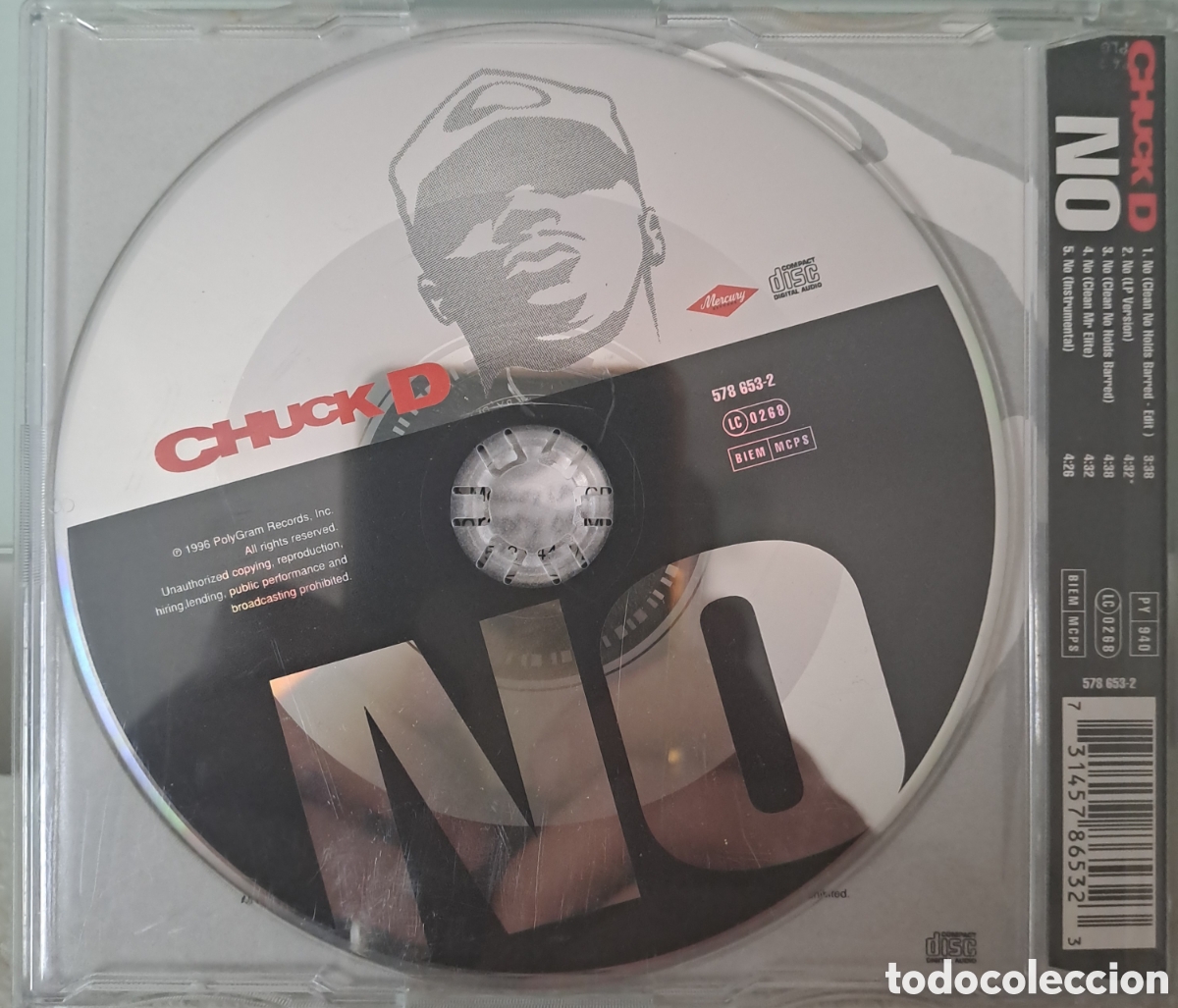 CDs de m&uacute;sica: *Chuck D &ndash; No. CD SINGLE. CDH.1 - Foto 2