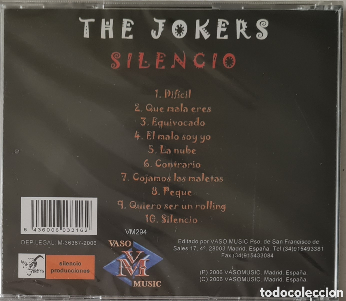 CDs de m&uacute;sica: CD - THE JOKERS - SILENCIO 2006 (PRECINTADO) - Foto 2