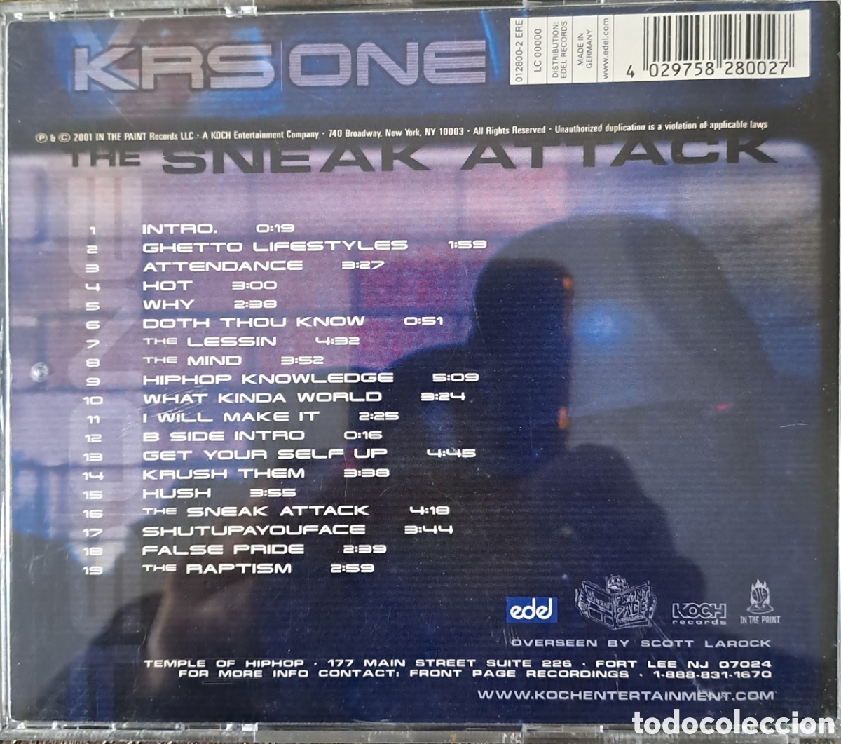 CDs de m&uacute;sica: *KRS-One &ndash; The Sneak Attack. CDH.1 - Foto 2
