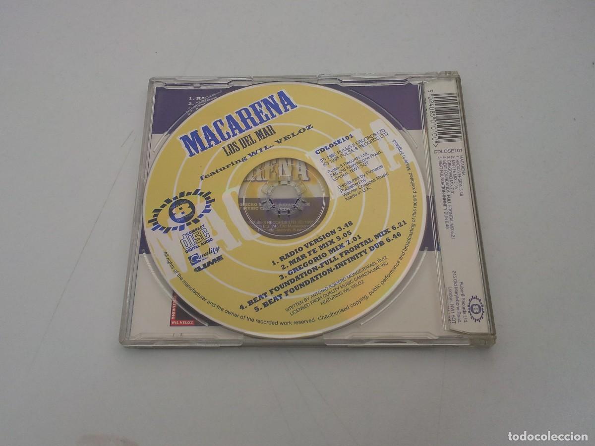 CDs de m&uacute;sica: CD SINGLE - MACARENA - LOS DEL MAR - 1995 - Foto 2