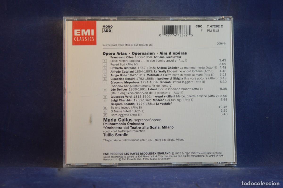 CDs de m&uacute;sica: MARIA CALLAS &ndash; OPERA ARIAS - CD - Foto 2