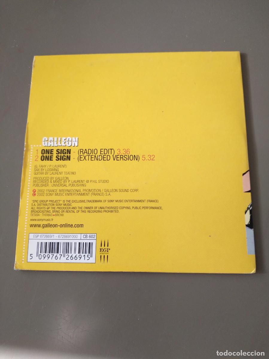 CDs de m&uacute;sica: Galleon-one sign-Cd Single- - Foto 2