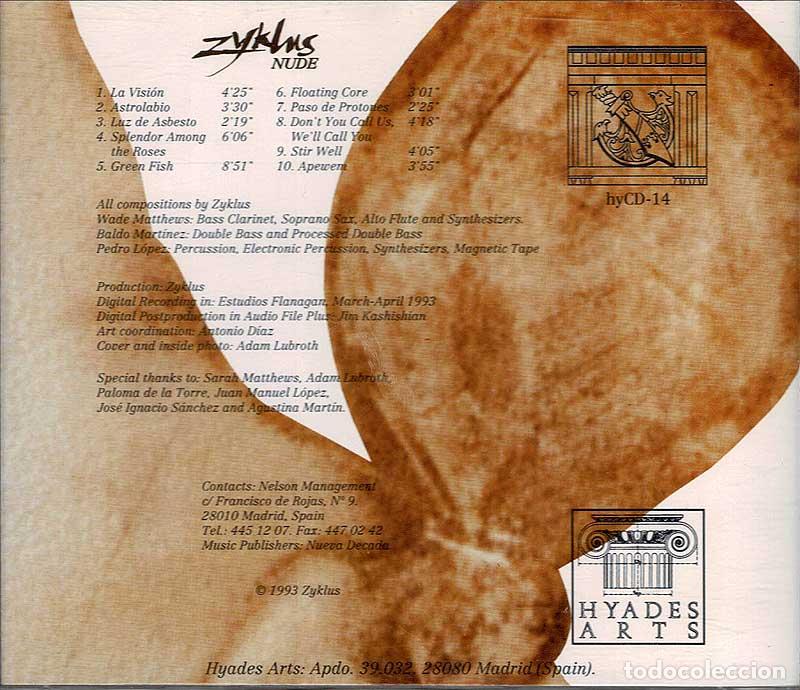 CDs de m&uacute;sica: Zyklus - Nude. CD - Foto 2