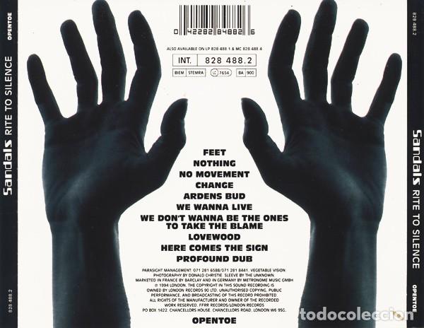 CDs de m&uacute;sica: Sandals &ndash; Rite To Silence - Foto 2