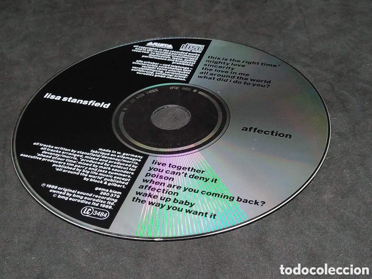 CDs de m&uacute;sica: LISA STANSFIELD - AFFECTION - CD - 1989 - DISCO VERIFICADO - Foto 8