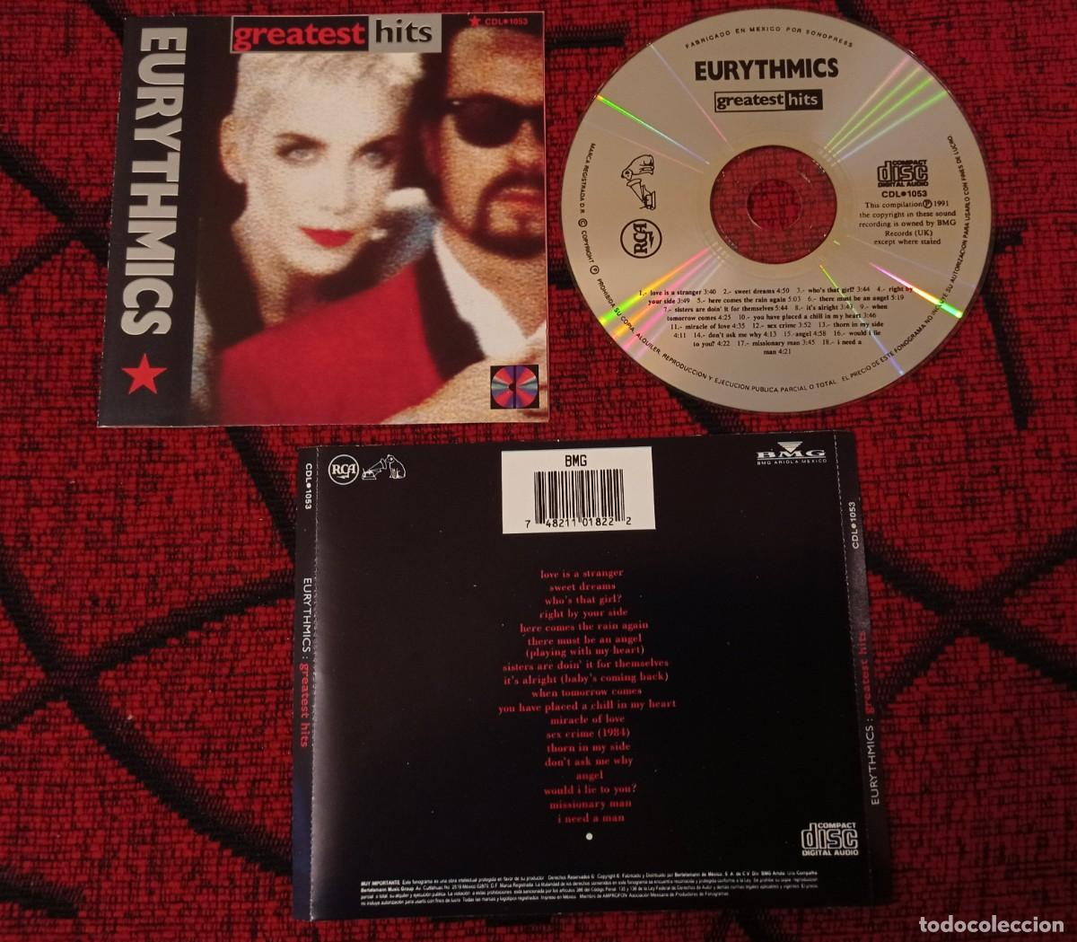 CDs de m&uacute;sica: EURYTHMICS ** Greastest Hits ** CD ORIGINAL 1991 MEXICO - Foto 1