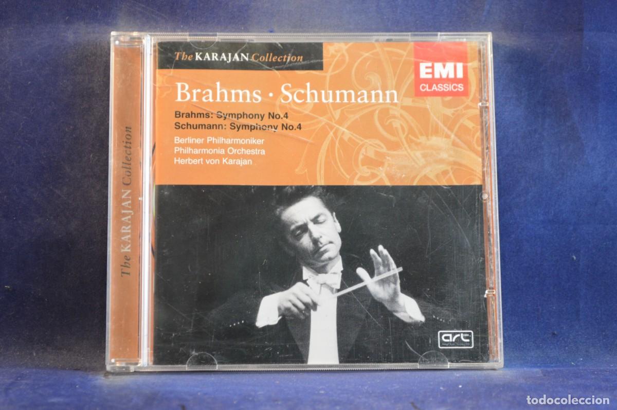 CDs de m&uacute;sica: BRAHMS - SCHUMANN SYMPHONY N.4 KARAJAN - CD - Foto 1