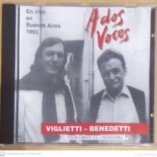 CDs de Música: VIGLIETTI - BENEDETTI (A DOS VOCES - EN VIVO EN BUENOS AIRES 1993) CD 1994. Lote 391860529