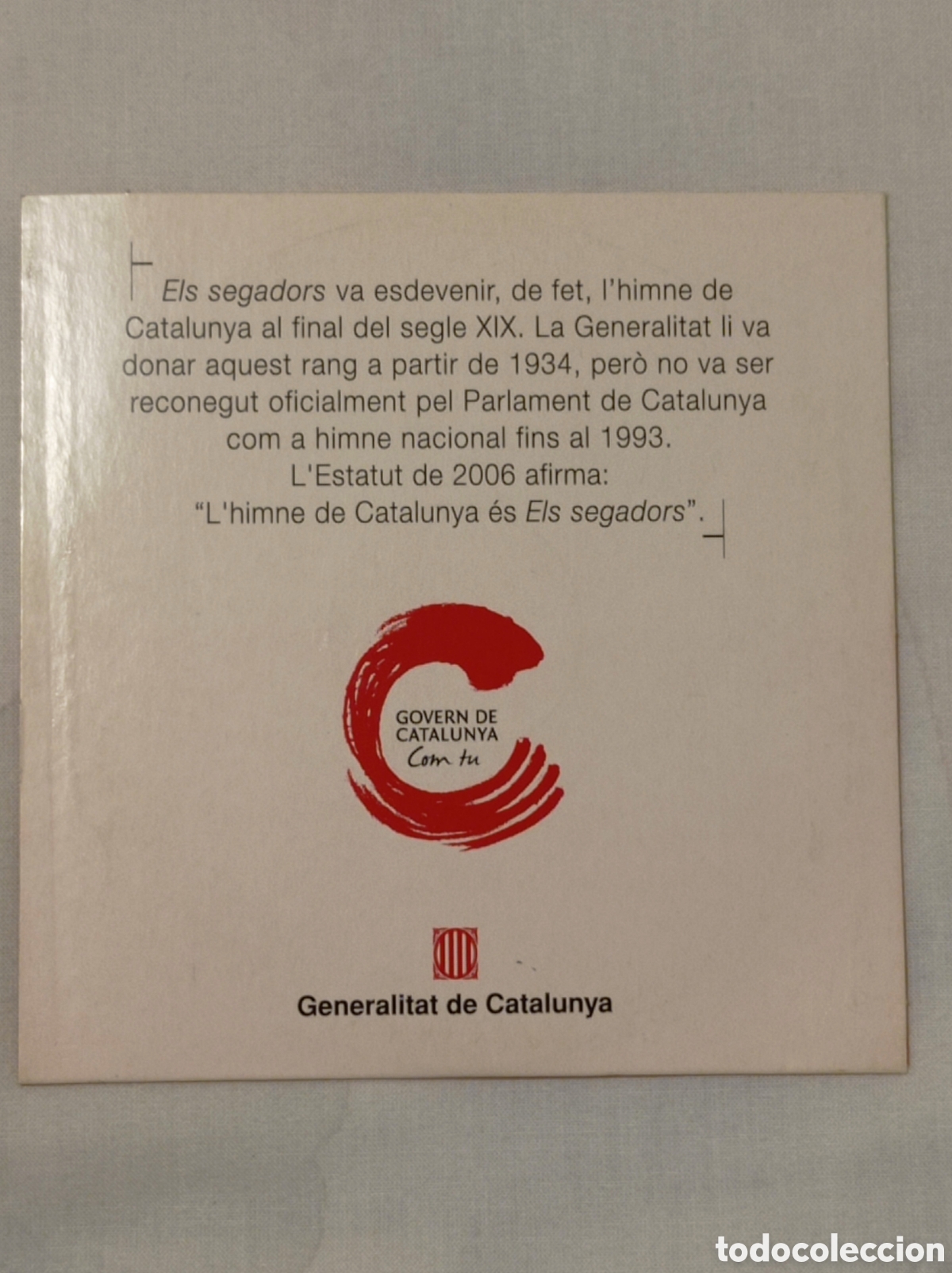 CDs de m&uacute;sica: CD 11 DE SETEMBRE - ELS SEGADORS 2005 - Foto 2