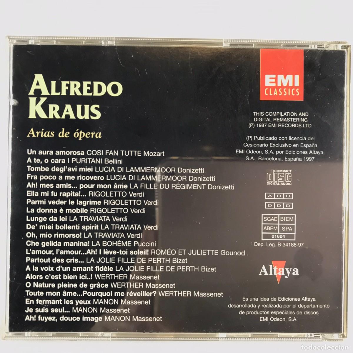 CDs de m&uacute;sica: Alfredo Kraus ● Arias De Opera ● CD, Compilation - Foto 3
