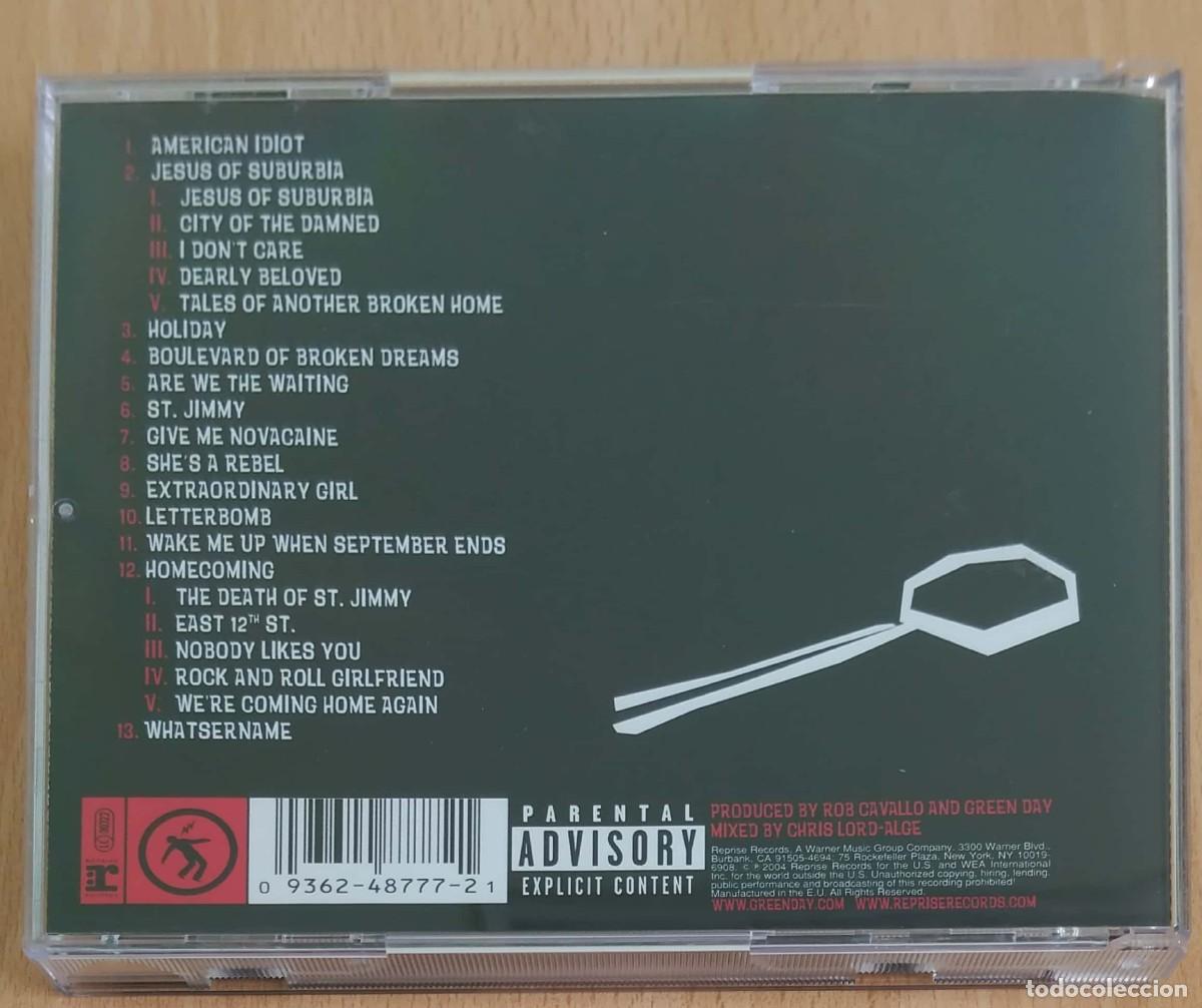 CDs de m&uacute;sica: GREEN DAY (AMERICAN IDIOT) CD 2004 - Foto 2