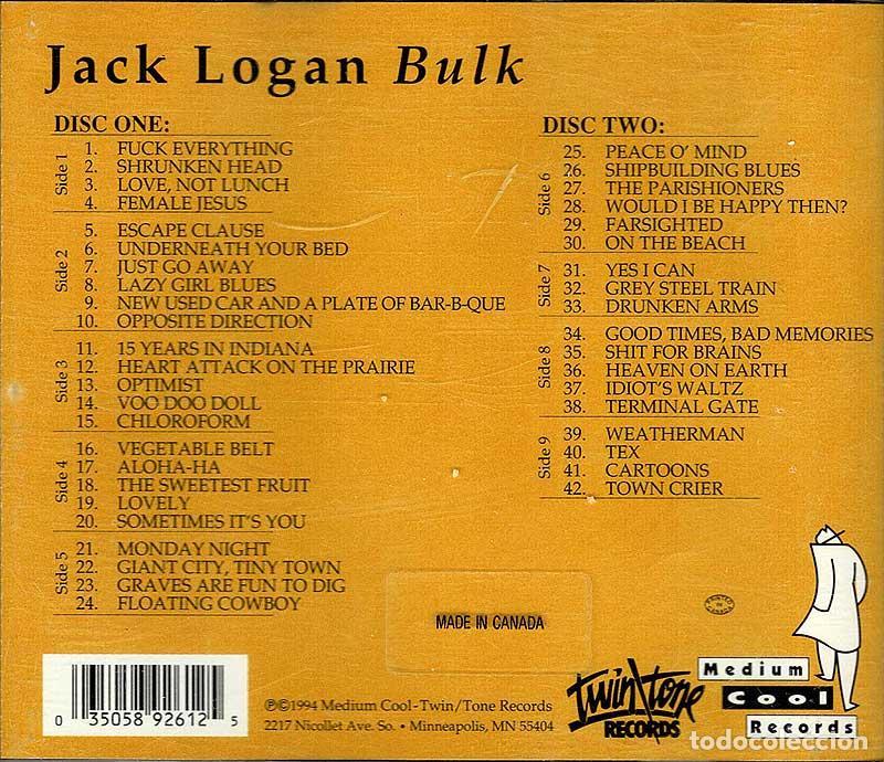 CDs de m&uacute;sica: Jack Logan - Bulk. 2 x CD - Foto 2