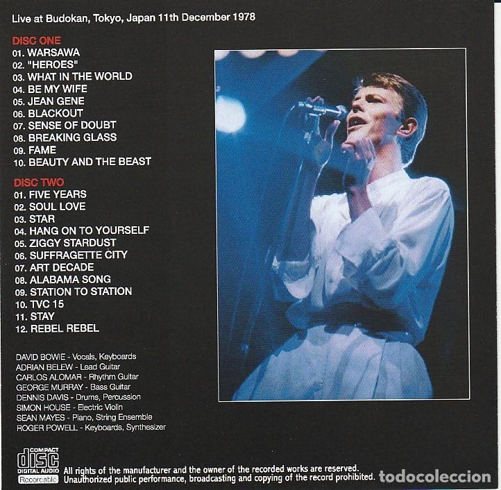CDs de m&uacute;sica: 2 CDs - David BOWIE - Live At Budokan 1978 - Foto 2