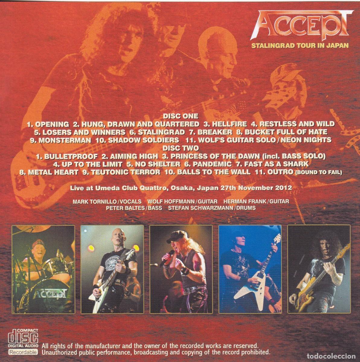 CDs de m&uacute;sica: 2 CDs - ACCEPT - Stalingrad In Osaka - Live 2012 - Foto 2